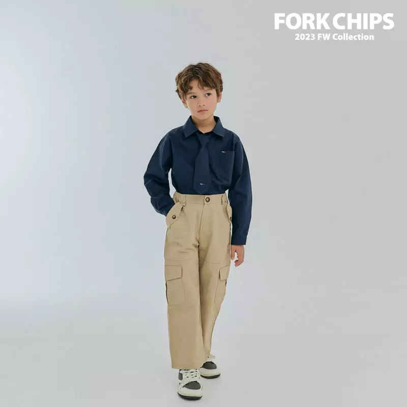 Fork Chips - Korean Children Fashion - #designkidswear - Apfel Embrodiery Shirt - 10