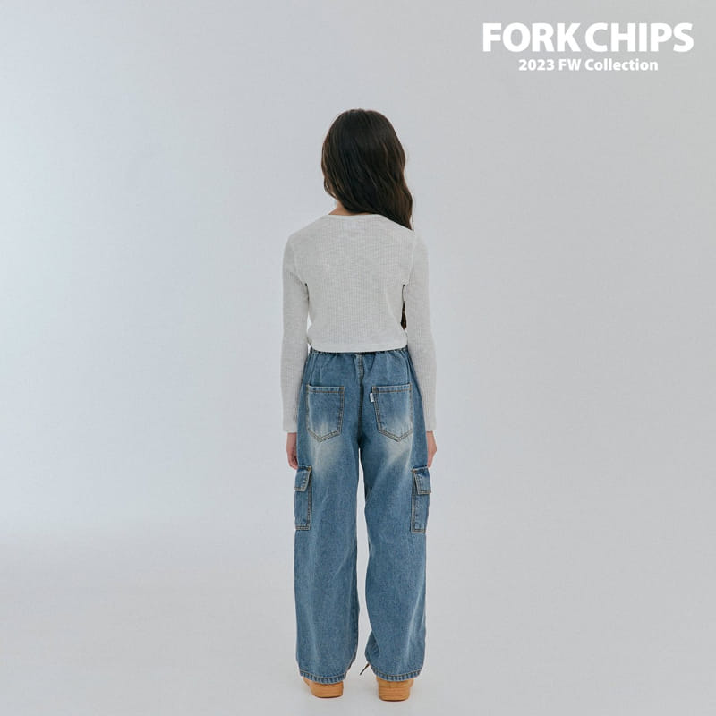 Fork Chips - Korean Children Fashion - #designkidswear - Crew Rib Tee - 12