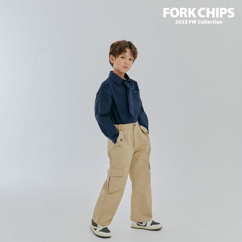 Fork Chips - Korean Children Fashion - #discoveringself - Apfel Embrodiery Shirt - 11