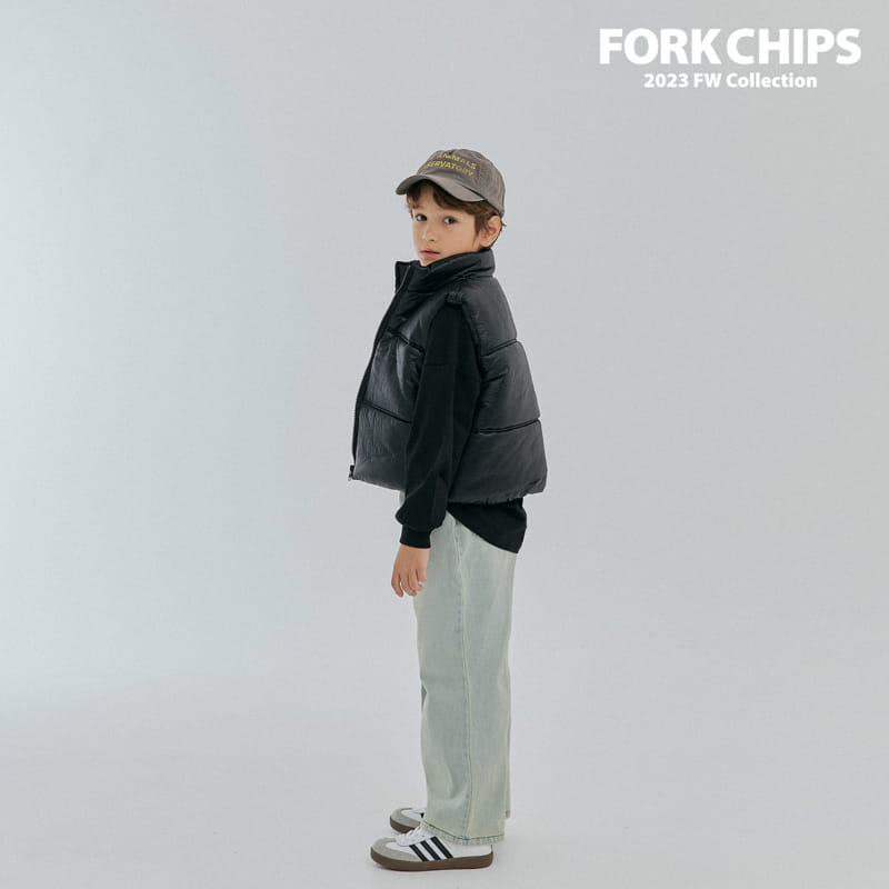 Fork Chips - Korean Children Fashion - #discoveringself - Glove Padding Vest - 3