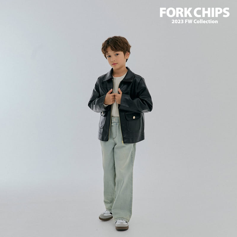 Fork Chips - Korean Children Fashion - #fashionkids - Bukin Leather Jacket - 5