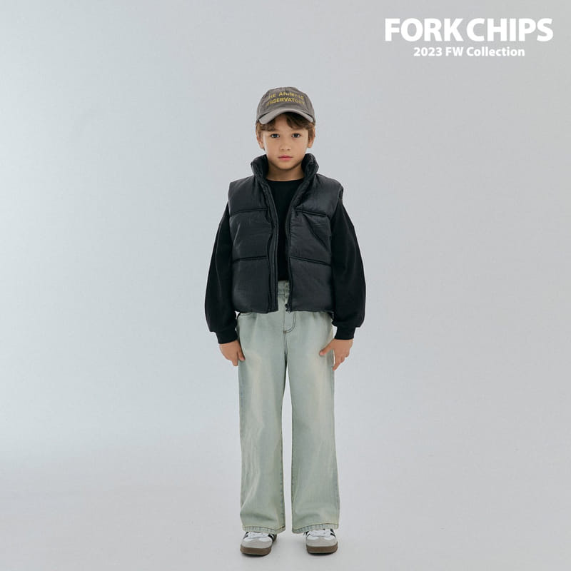 Fork Chips - Korean Children Fashion - #discoveringself - Glove Padding Vest - 4