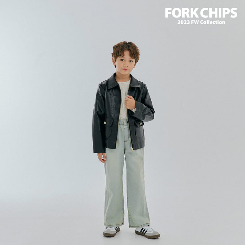 Fork Chips - Korean Children Fashion - #kidsstore - Bukin Leather Jacket - 7