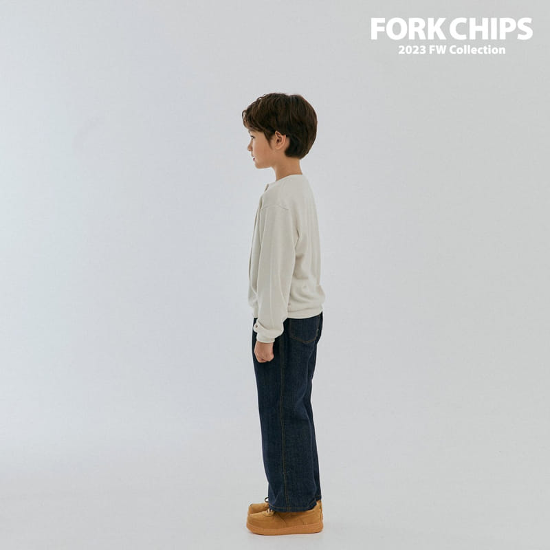 Fork Chips - Korean Children Fashion - #kidzfashiontrend - Solid Jeans - 9