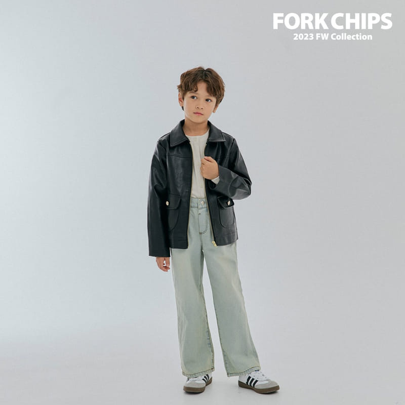 Fork Chips - Korean Children Fashion - #kidzfashiontrend - Bukin Leather Jacket - 8