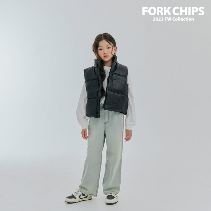 Fork Chips - Korean Children Fashion - #kidzfashiontrend - Glove Padding Vest - 7