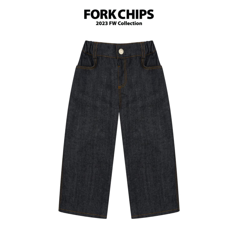 Fork Chips - Korean Children Fashion - #littlefashionista - Solid Jeans - 11