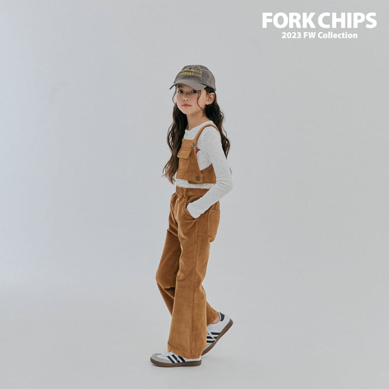 Fork Chips - Korean Children Fashion - #littlefashionista - Cow Rib Dungarees - 5