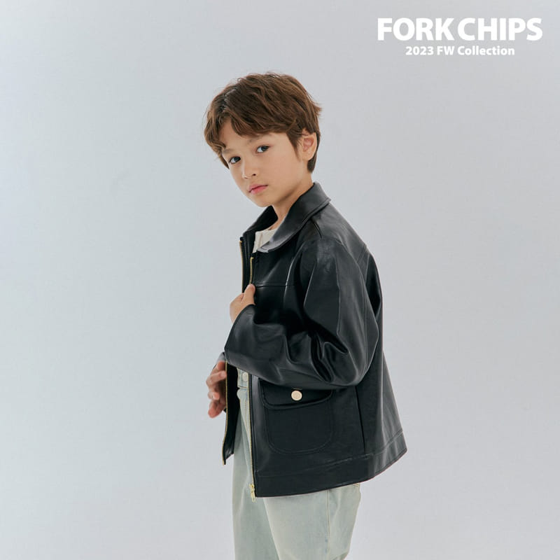 Fork Chips - Korean Children Fashion - #littlefashionista - Bukin Leather Jacket - 10