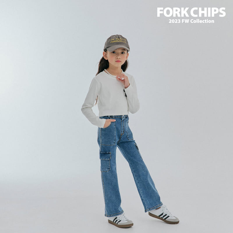 Fork Chips - Korean Children Fashion - #Kfashion4kids - Cross Tee - 4