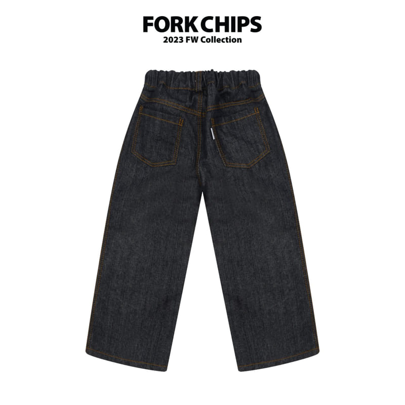 Fork Chips - Korean Children Fashion - #magicofchildhood - Solid Jeans - 12