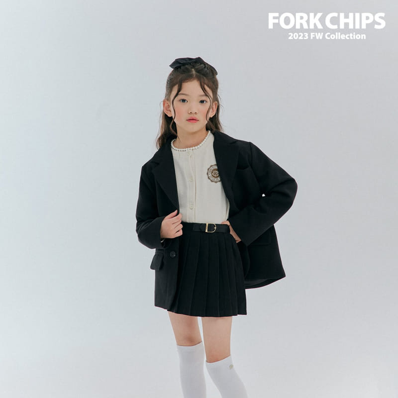 Fork Chips - Korean Children Fashion - #magicofchildhood - Hound Belt Skirt - 12