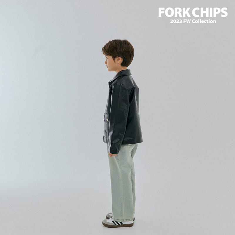 Fork Chips - Korean Children Fashion - #magicofchildhood - Bukin Leather Jacket - 11