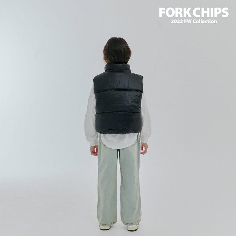 Fork Chips - Korean Children Fashion - #magicofchildhood - Glove Padding Vest - 10