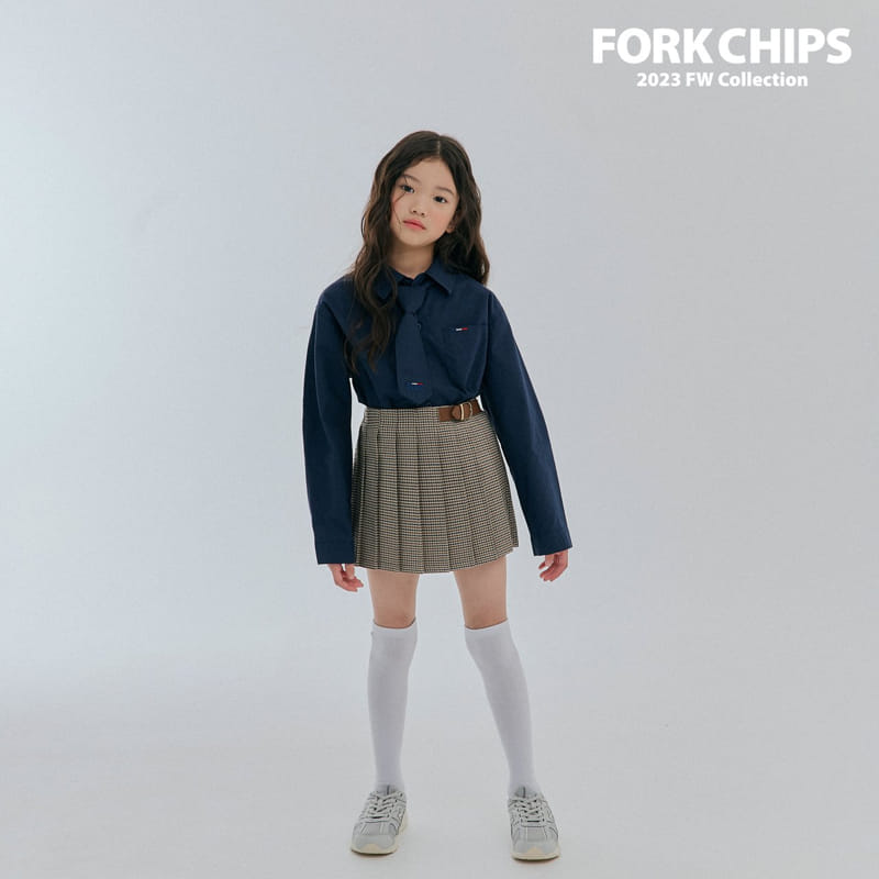 Fork Chips - Korean Children Fashion - #minifashionista - Apfel Embrodiery Shirt - 3