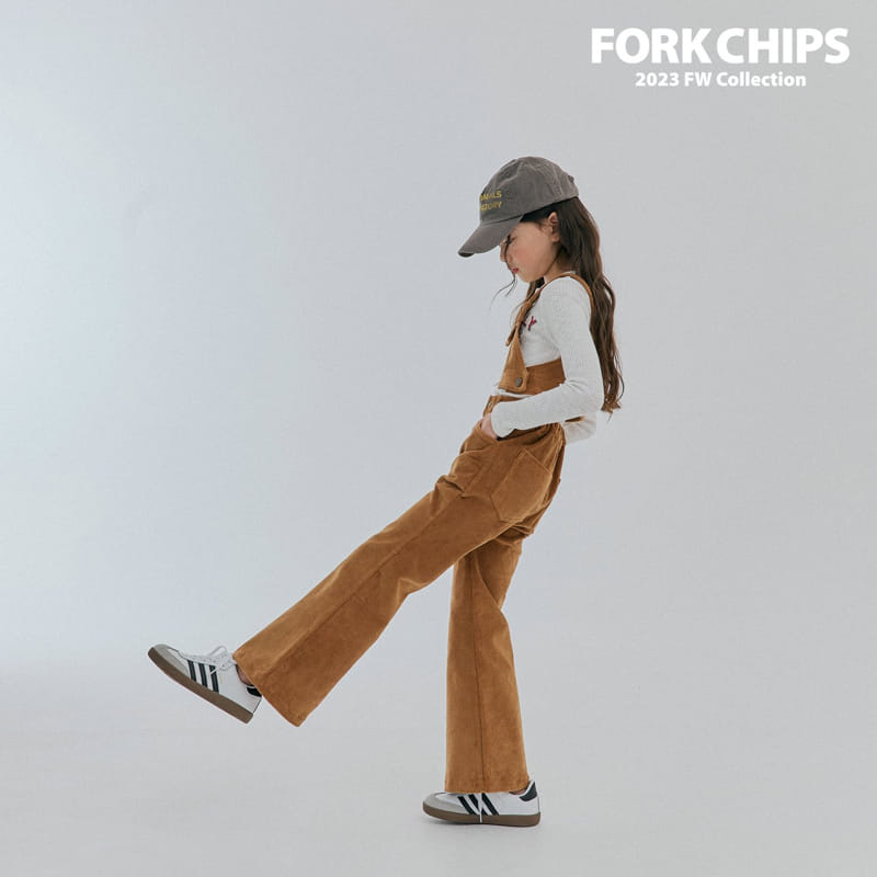 Fork Chips - Korean Children Fashion - #minifashionista - Cow Rib Dungarees - 7