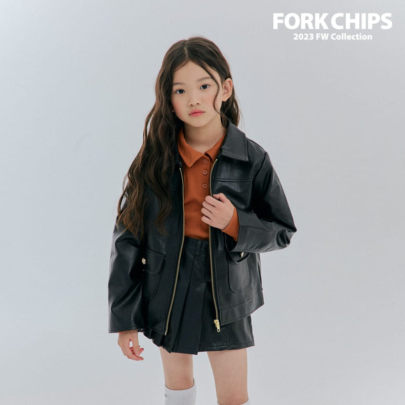 Fork Chips - Korean Children Fashion - #minifashionista - Bukin Leather Jacket - 12