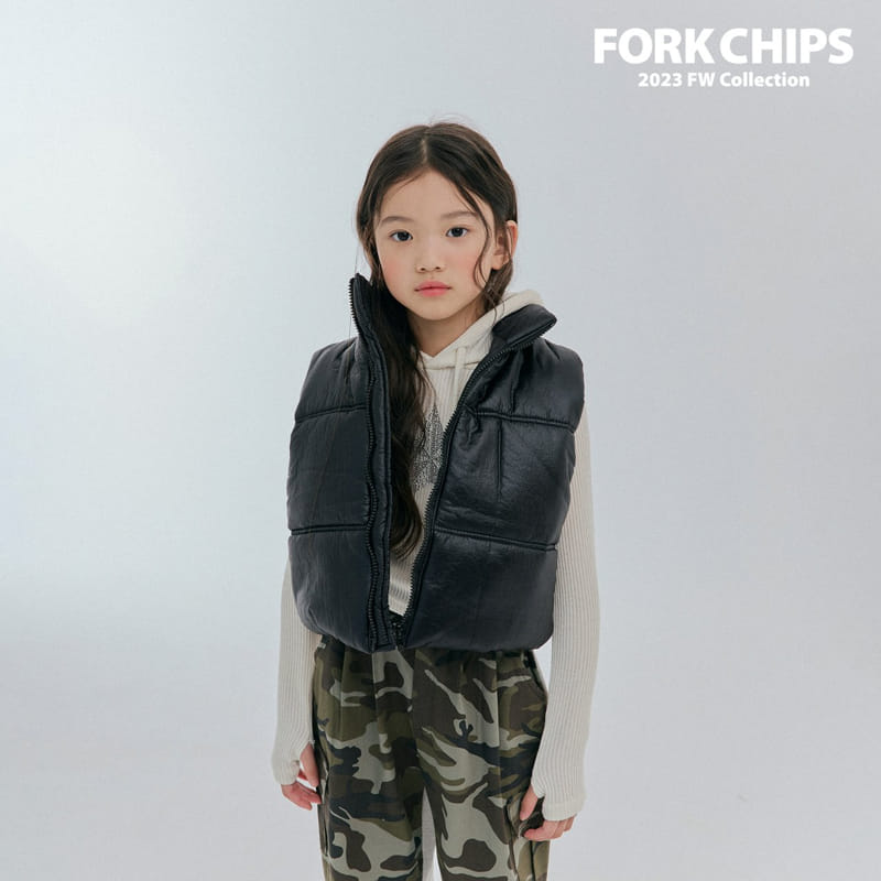 Fork Chips - Korean Children Fashion - #minifashionista - Glove Padding Vest - 11