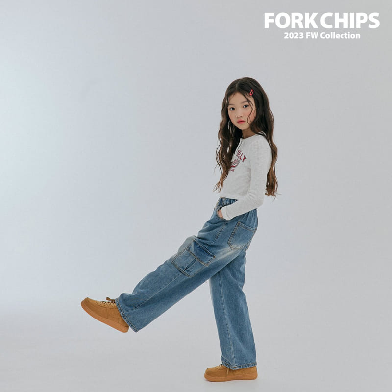 Fork Chips - Korean Children Fashion - #minifashionista - Crew Rib Tee - 5