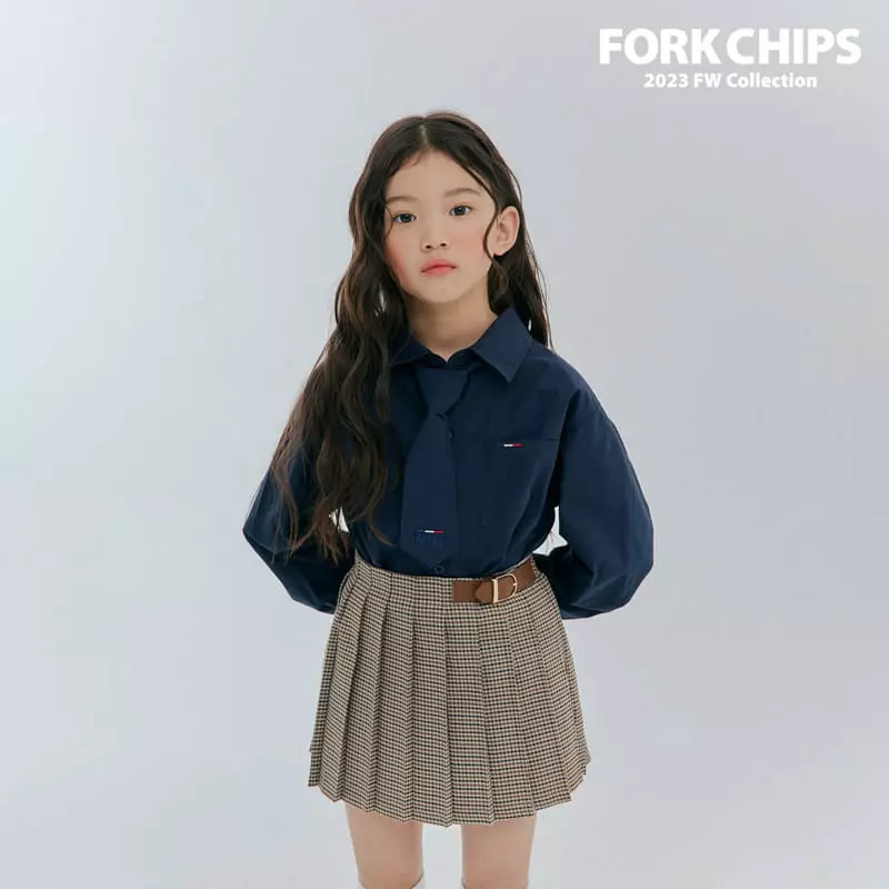 Fork Chips - Korean Children Fashion - #minifashionista - Apfel Embrodiery Shirt - 4