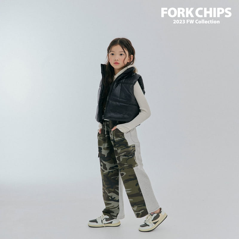 Fork Chips - Korean Children Fashion - #prettylittlegirls - Glove Padding Vest - 12