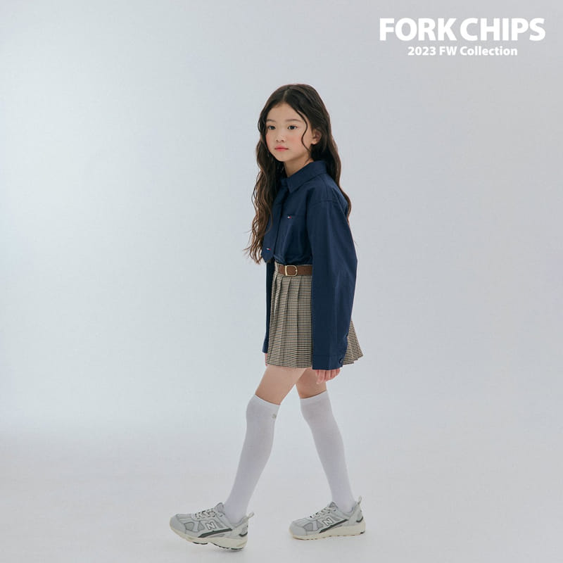 Fork Chips - Korean Children Fashion - #todddlerfashion - Apfel Embrodiery Shirt - 5