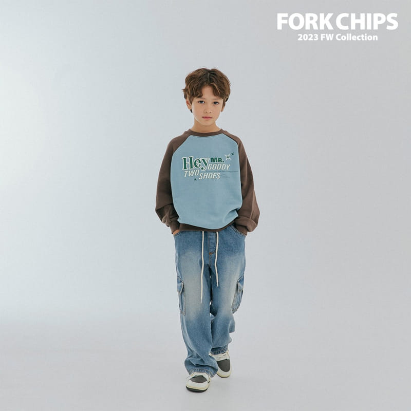 Fork Chips - Korean Children Fashion - #todddlerfashion - Goodie Raglan Sweatshirt - 12