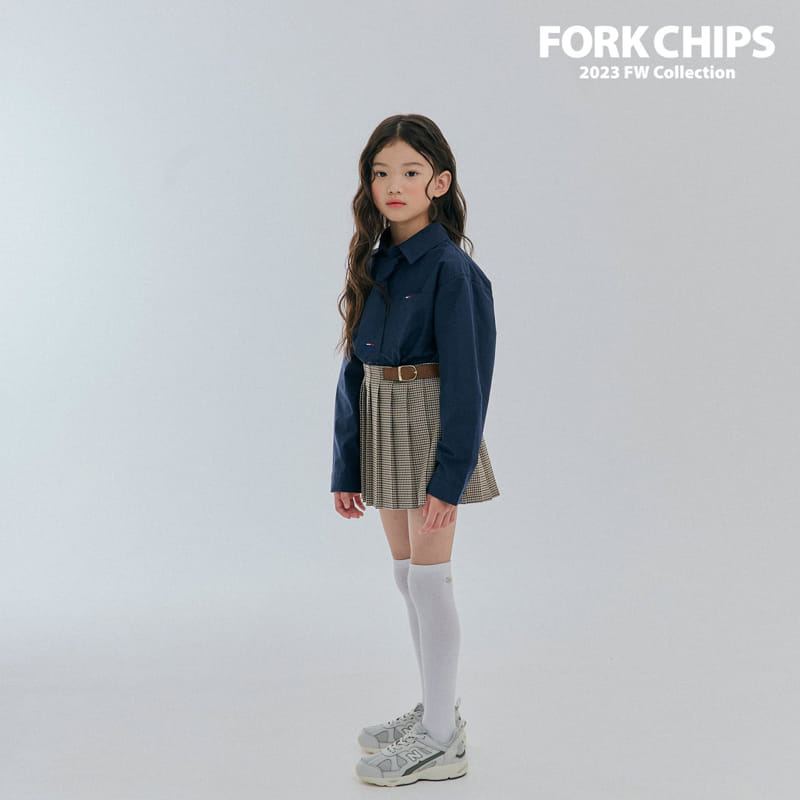 Fork Chips - Korean Children Fashion - #toddlerclothing - Apfel Embrodiery Shirt - 6