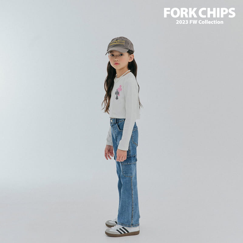 Fork Chips - Korean Children Fashion - #toddlerclothing - Cross Tee - 9