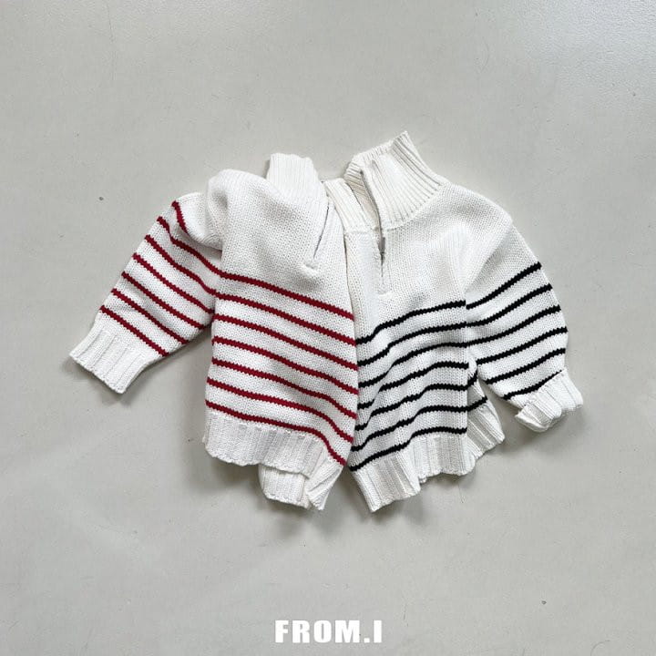 From I - Korean Children Fashion - #childrensboutique - Half ZIP-up Knit Tee