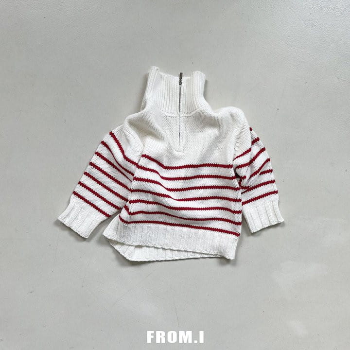 From I - Korean Children Fashion - #designkidswear - Half ZIP-up Knit Tee - 2