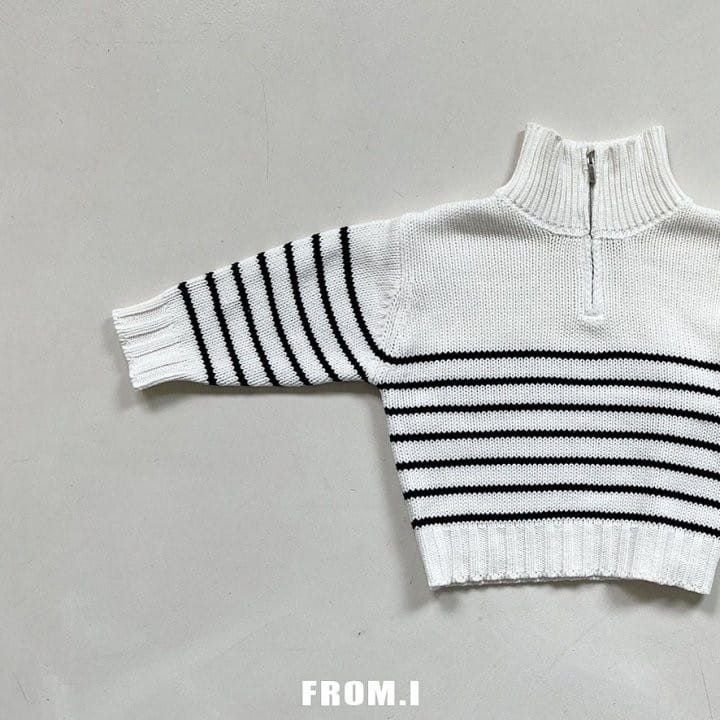 From I - Korean Children Fashion - #kidsshorts - Half ZIP-up Knit Tee - 5