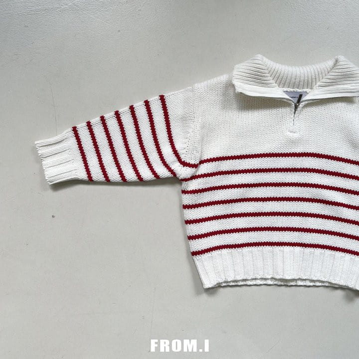 From I - Korean Children Fashion - #kidsstore - Half ZIP-up Knit Tee - 6