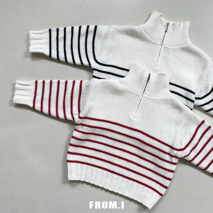 From I - Korean Children Fashion - #kidzfashiontrend - Half ZIP-up Knit Tee - 7