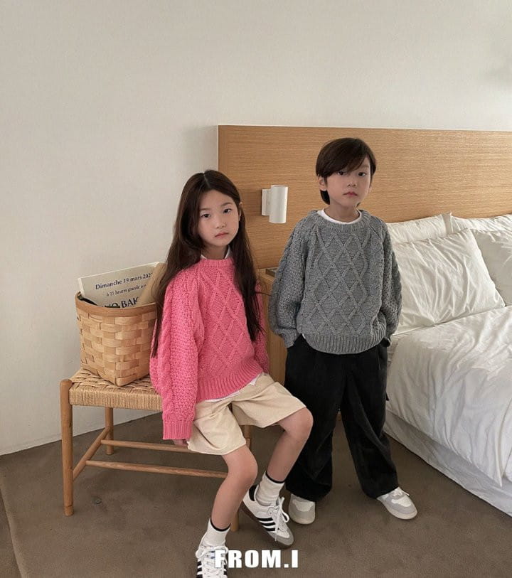 From I - Korean Children Fashion - #littlefashionista - Loose Fit Twist Knit Tee - 11