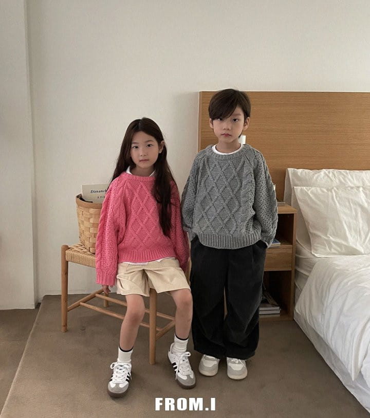 From I - Korean Children Fashion - #magicofchildhood - Loose Fit Twist Knit Tee - 12