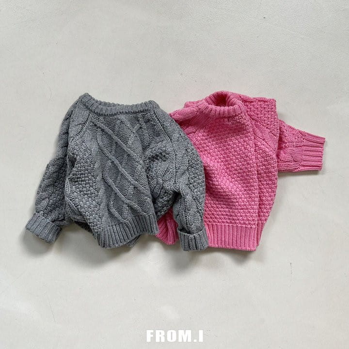 From I - Korean Children Fashion - #stylishchildhood - Loose Fit Twist Knit Tee