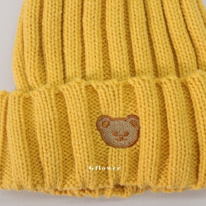 G Flower - Korean Children Fashion - #kidsshorts - Embrodiery Bear Beanie - 7