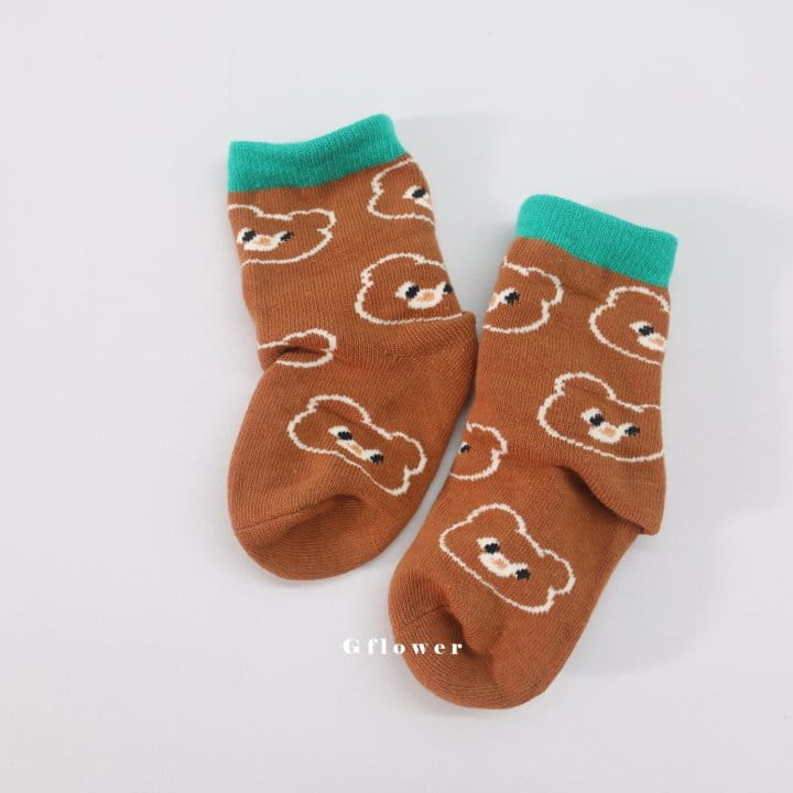 G Flower - Korean Children Fashion - #littlefashionista - Cut Bear Socks Set - 9