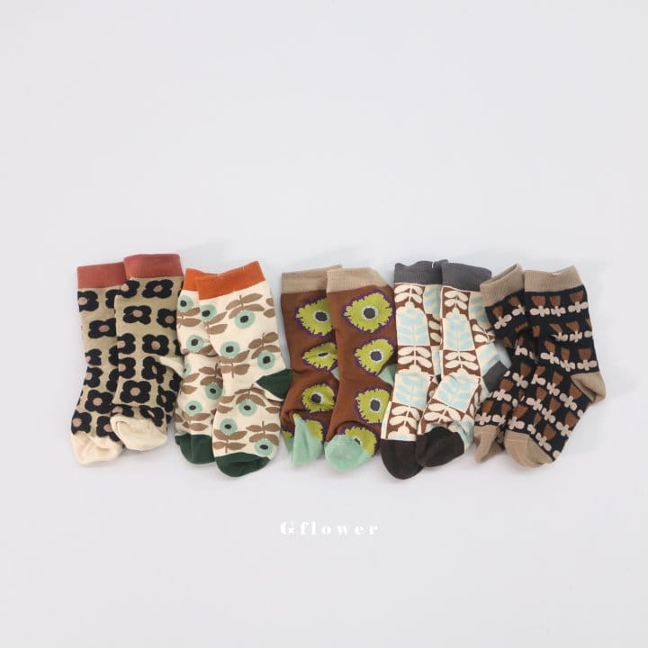 G Flower - Korean Children Fashion - #littlefashionista - Flower Socks Set - 6