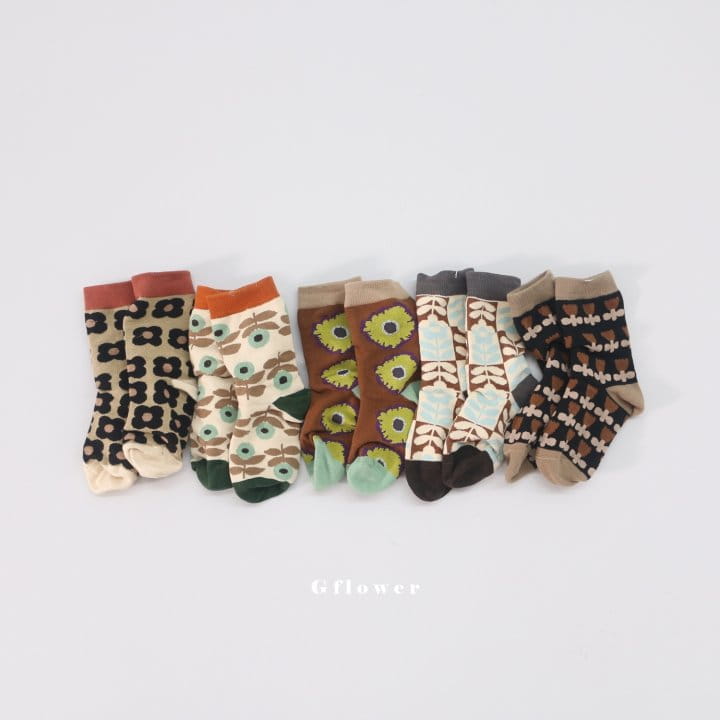 G Flower - Korean Children Fashion - #magicofchildhood - Flower Socks Set - 7