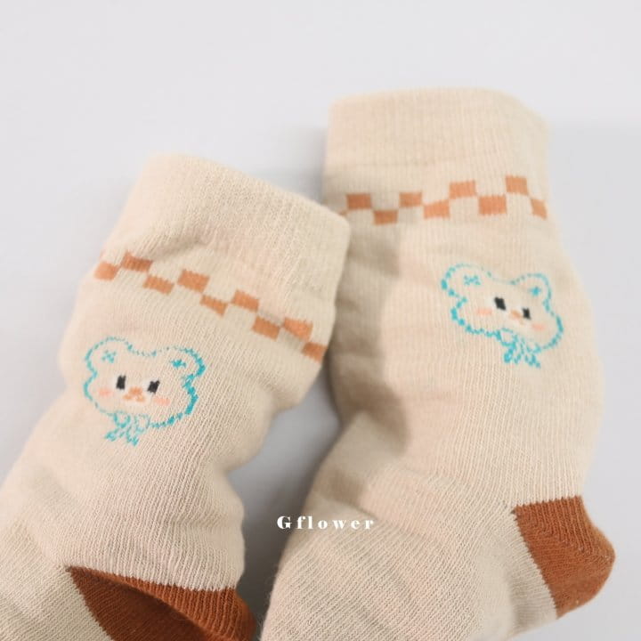 G Flower - Korean Children Fashion - #prettylittlegirls - Cut Bear Socks Set - 12