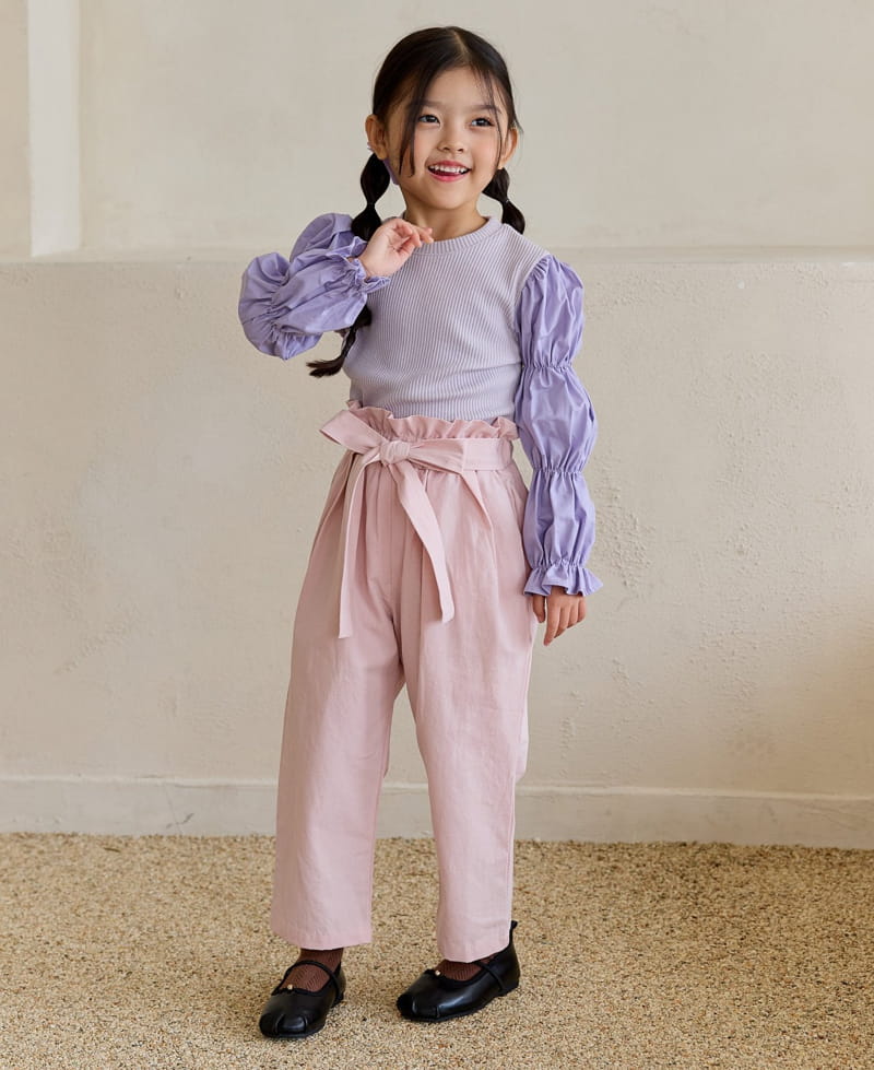 Ggomare - Korean Children Fashion - #kidsstore - Ribbon Pants - 7