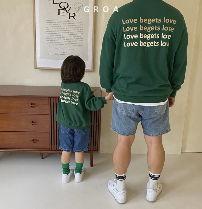 Groa - Korean Children Fashion - #Kfashion4kids - Dad Love Sweatshirt - 10