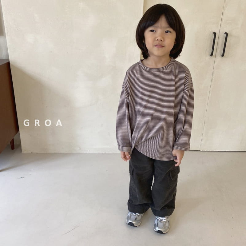 Groa - Korean Children Fashion - #Kfashion4kids - Daily Stripes Tee - 8