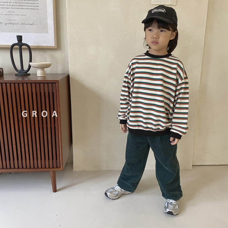 Groa - Korean Children Fashion - #Kfashion4kids - Stripes Sweatshirt - 6