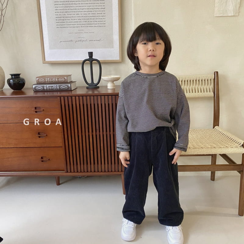 Groa - Korean Children Fashion - #childrensboutique - Daily Stripes Tee