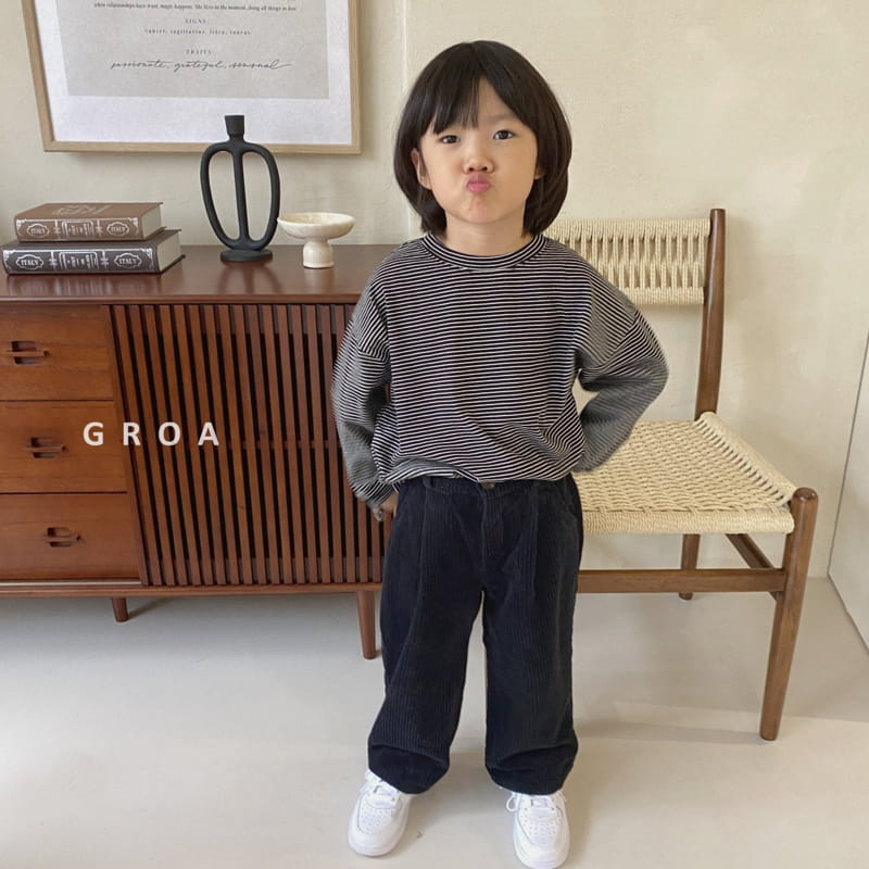 Groa - Korean Children Fashion - #designkidswear - Daily Stripes Tee - 2