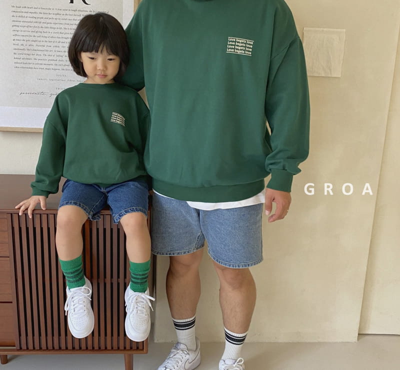 Groa - Korean Children Fashion - #discoveringself - Dad Love Sweatshirt - 5