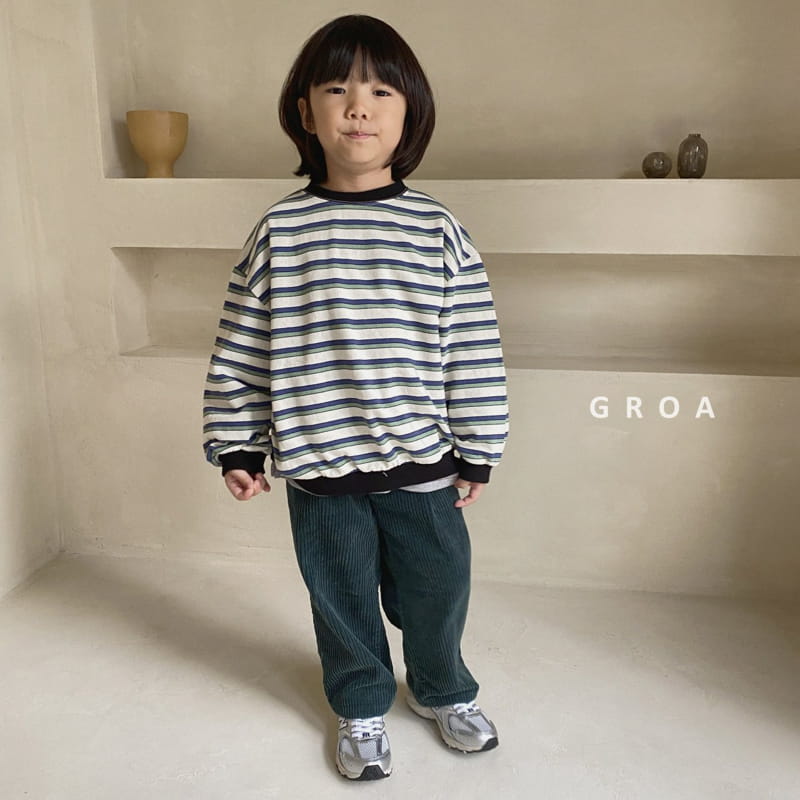 Groa - Korean Children Fashion - #fashionkids - Stripes Sweatshirt - 2